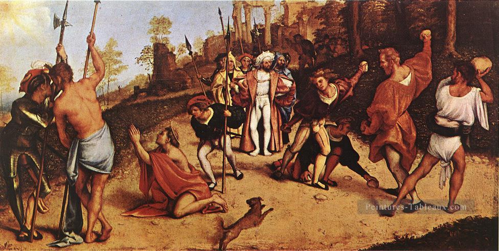 Le Martyre de Saint Etienne 1516 Renaissance Lorenzo Lotto Peintures à l'huile